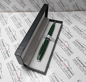 Ручка шариковая Pen Pro зеленая+серебро BZB-L4